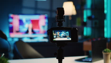 Camera-in-home-studio-capturing-footage