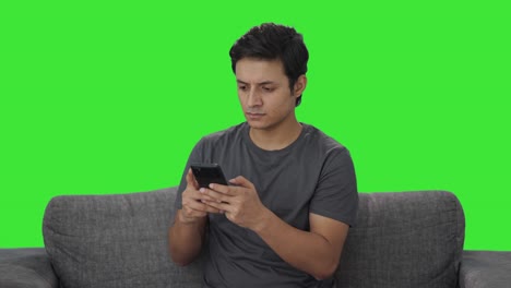 Angry-Indian-man-fighting-on-text-Green-screen