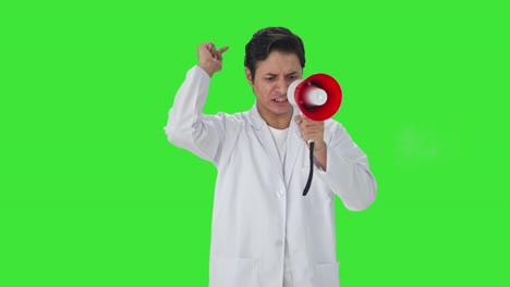 Angry-Indian-scientist-protesting-for-rights-Green-screen