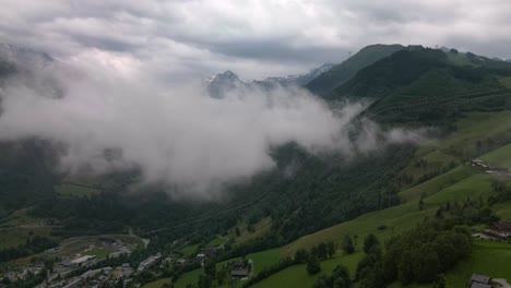 Hyperlapse-footage-of-clouds-appearing-to-move-fast-over-countryside