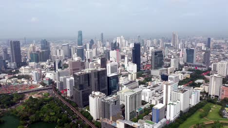 Aerial-View-of-Bangkok-City-and-Skycrapers