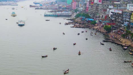 Toma-Aérea-De-Dhaka,-Bangladesh