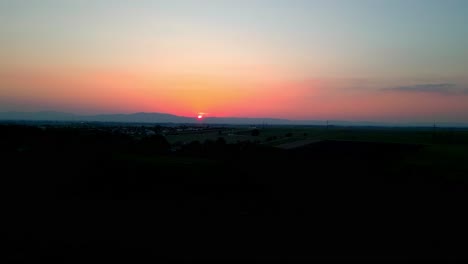Landscape-Nature-Silhouette-Sunset-Background---wide-shot