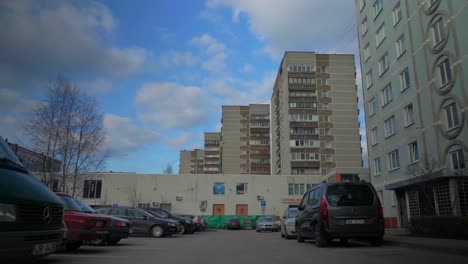 Eastern-European-suburb-with-flats-concrete-cars-on-a-grey-winter-day