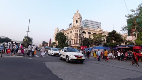 Material-De-Archivo-De-La-Calle-De-La-Ciudad-De-Kolkata-Y-La-Gente