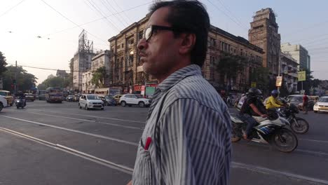 Material-De-Archivo-Del-Mercado-De-Carreteras-De-La-Ciudad-De-Kolkata-Y-Personas