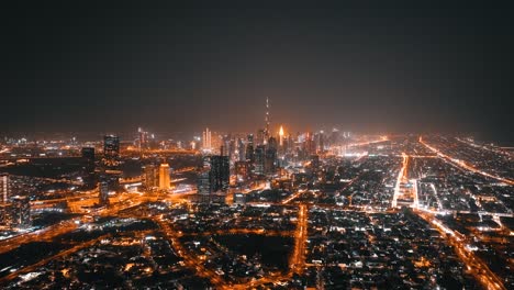 Bewegender-Zeitraffer-Von-Luftaufnahmen,-Dubai,-Vereinigte-Arabische-Emirate