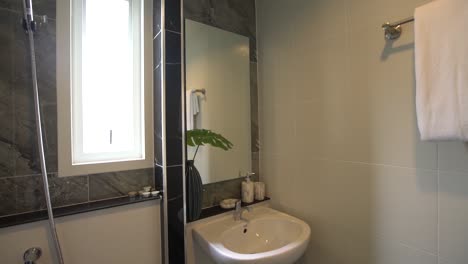 Newly-Renovated-Bathroom-Interior-Design,-Nobody