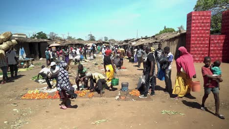 Geschäftiger-Afrikanischer-Markt.-Nampula,-Mosambik