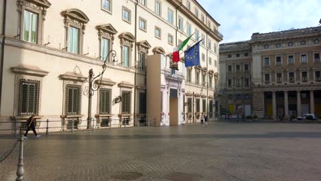 Palacio-Chigi-En-Roma,-Sede-Del-Consejo-De-Ministros-Y-Residencia-Oficial-Del-Primer-Ministro-De-Italia-Situado-En-La-Plaza-Piazza-Colonna