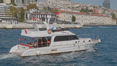 Private-yacht-prepared-for-dinner-party-Bosphorus-Cruise-sunny-day-voyage