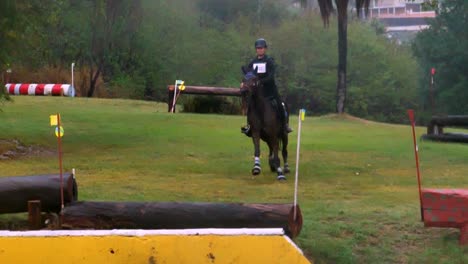 Ein-Reiter-Zu-Pferd-Bei-Einem-Cross-Country-Rennen