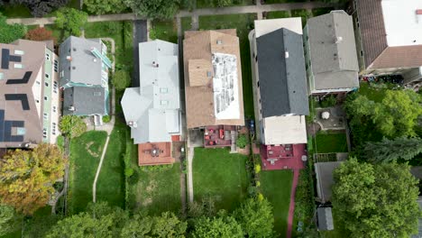 High-resolution-panoramic-drone-aerial-4K-Video-of-the-beautiful-suburb-of-Chicago--Evanston-IL-the-place-of-Northwestern-University