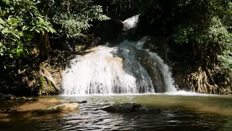 Waterfall-in-Rural-Thailand,-Nobody