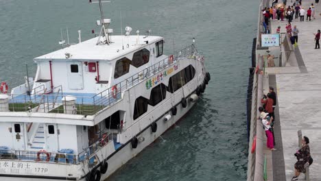 Public-transportation-service-at-Hong-Kong-water-taxi-Tsim-Sha-Tsui-arriving