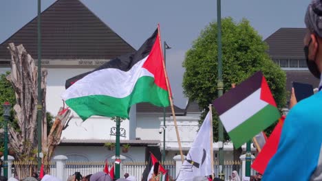 Indonesische-Muslime-Protestieren-Gegen-Israel-Und-Für-Einen-Waffenstillstand-In-Palästina