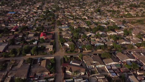 Drone-Video-of-Mbare-High-Density-Suburb-Township-In-Harare,-Zimbabwe
