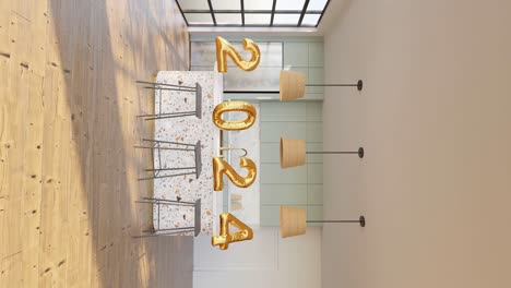 Elegante-Küche-Zur-Feier-Des-Goldenen-Vertikalen-Ballons-2024
