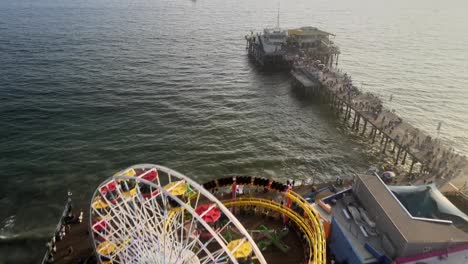 Aerial-footage-of-Pacific-Park-in-Santa-Monica