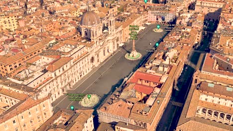 Piazza-Navona-Google-Earth-Punto-De-Interés-Medios-De-Animación,-Roma-Italia-Mapas-Destino