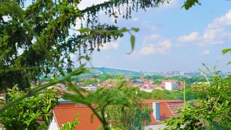 Vista-Panorámica-De-Las-Afueras-De-Stuttgart,-Ciudad-Automovilística-En-El-Sur-De-Alemania