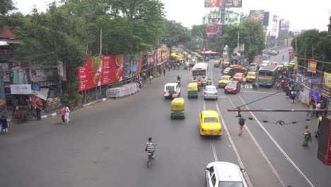 Stock-footage-of-Kolkata-city-street-road