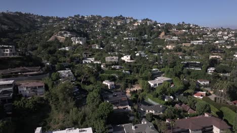 Aerial-view-West-Hollywood-and-Westwood-wealthy-neighborhood-Los-Angeles
