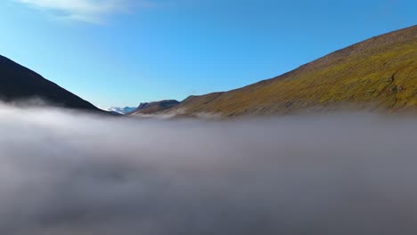 Aerial-view-of-flying-in-to-a-cloud-in-the-volcanic-mountains-of-southern-Iceland