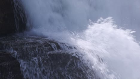 Detail:-Powerful-river-waterfall-splashes-whitewater-on-rocks-at-base
