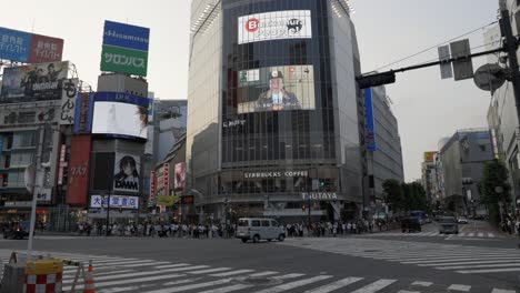 Advertisement-Truck-passing-by-Shibuya-Crossing-Tokyo-Japan