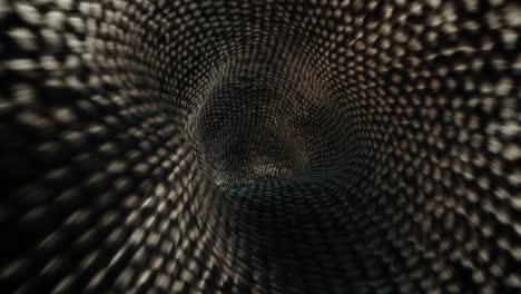 3D-Tunnel-Aus-Schlangen--Und-Reptilienhaut,-Nahtlose,-Geschlungene-Party-Visuals