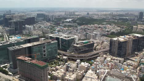 Aerial-footage-of-Hyderabad-Hitech-City-Commercials-Area-for-IT-Company-Sectors