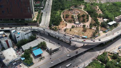 Imágenes-Aéreas-Del-área-Comercial-De-La-Ciudad-De-Hyderabad.