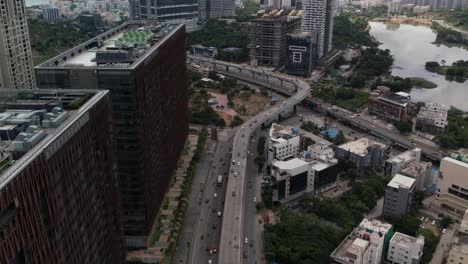 Luftdrohnenaufnahmen-Des-Hitech-City-Werbegebiets-Für-IT-Unternehmen-In-Hyderabad