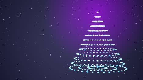 árbol-De-Navidad-Abstracto-Tradicional-Sobre-Fondo-Púrpura