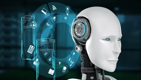 Futuristischer-Roboter,-Künstliche-Intelligenz,-CGI-Big-Data-Analyse-Und-Programmierung
