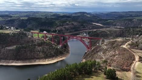 The-Garabit-Viaduct,-captured-from-the-air,-showcases-its-architectural-grandeur