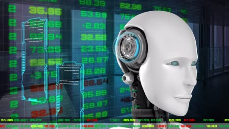 Futuristischer-Roboter,-Künstliche-Intelligenz,-CGI-Big-Data-Analyse-Und-Programmierung
