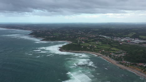 rugged-coast-of-the-Bay-of-Biscay-aerial-shot-Atlantic-ocean-south-of-Biarritz