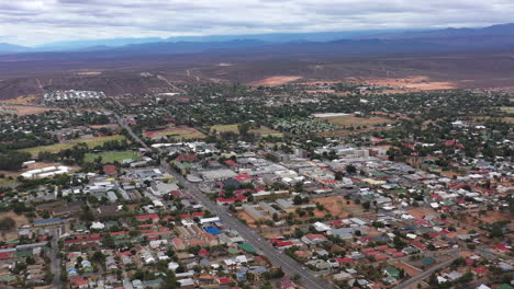 Aerial-view-of-a-South-African-city-countryside-middle-class-cloudy-day