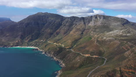 Coastline-road-aerial-shot-in-South-Africa-R44-famous-raod-trip
