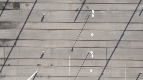 top-aerial-shot-over-tramway-tracks-Montpellier-sunny-day