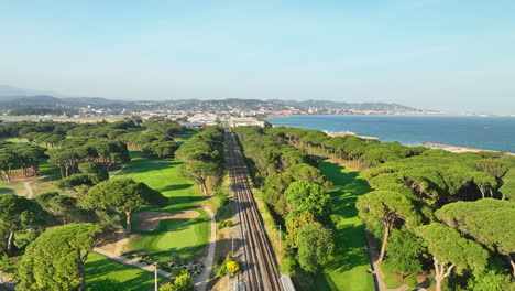 Bird's-eye-view-of-Mandelieu-Golf:-A-tranquil-oasis-by-the-sea.