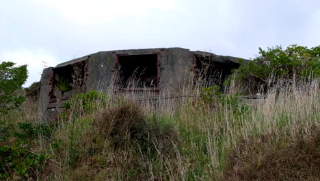 Blick-Auf-Den-Versteckten-Bunker-Aus-Dem-2.-Weltkrieg-In-Oruaiti,-Früher-Bekannt-Als-Fort-Dorset-An-Der-Breaker-Bay-In-Wellington,-Neuseeland,-Aotearoa