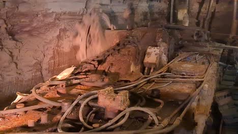 Huge-tunnel-wall-grinding-machine-at-underground-coal-museum-in-Estonia-Ida-Virumaa-Kaevandus-Muuseum