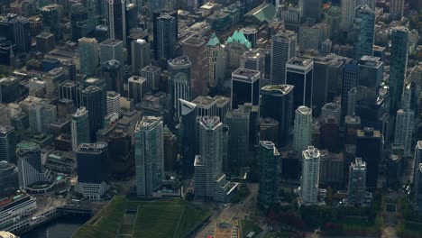 Cityscape-With-High-Rise-Buildings-In-Vancouver,-British-Columbia,-Western-Canada,-North-America