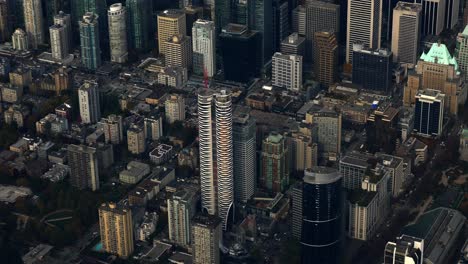 Skylines-Over-Vancouver-Downtown-In-British-Columbia,-Western-Canada