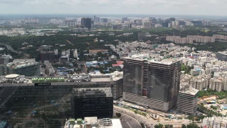 There-is-less-traffic-on-the-roads-of-the-emerging-smart-city-as-seen-in-aerial-footage