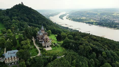 Constructed-in-19th-century,-the-private-property-Drachenburg-Castle