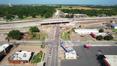 Aerial-flight-over-Gainesville-Texas